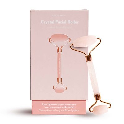 Honey Belle Crystal Facial Roller Rose Quartz