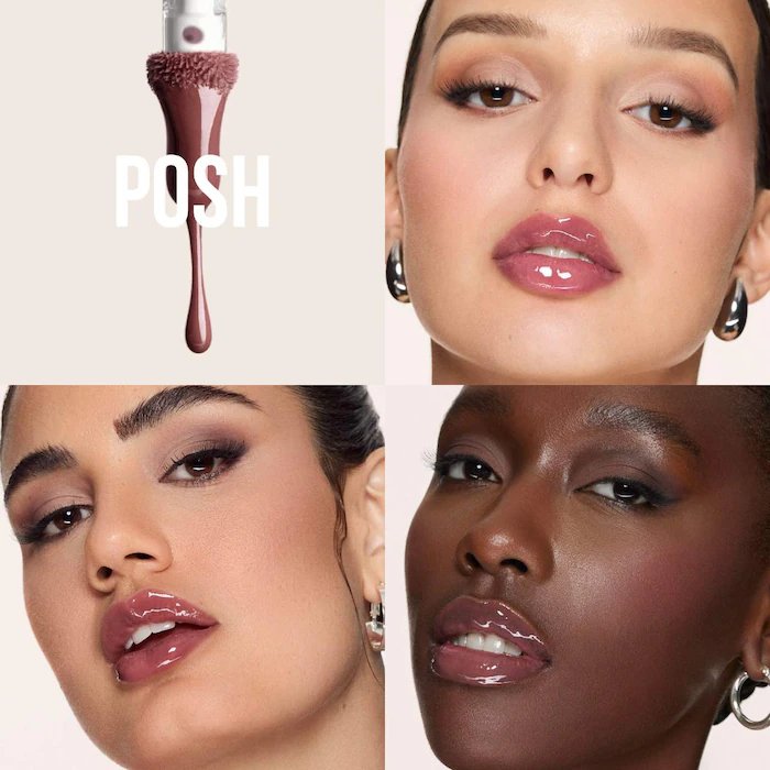 HUDA BEAUTY Faux Filler Shiny Non-Sticky Lip Gloss (posh)