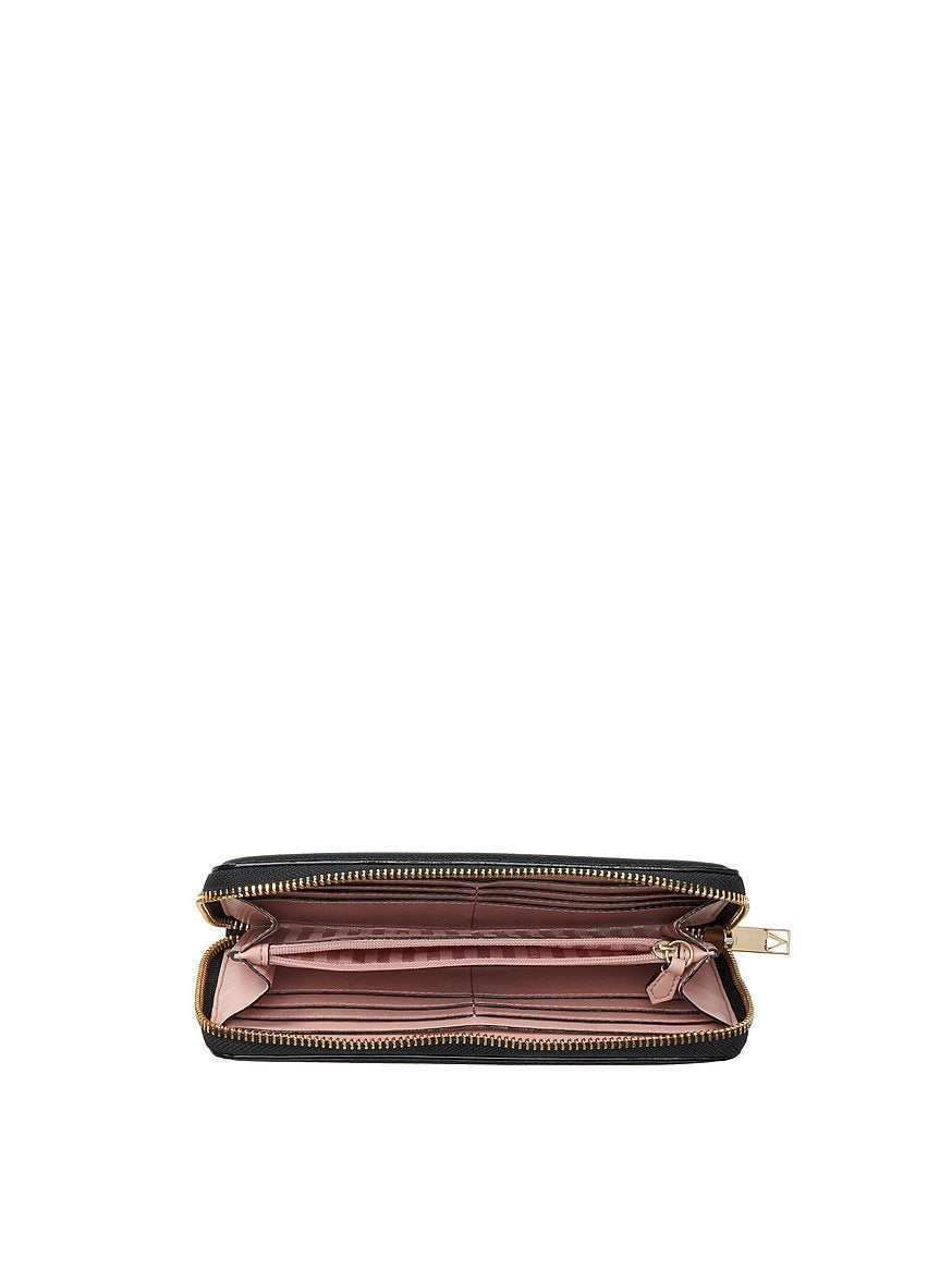 Victoria's Secret Large Wallet with Zip (Black)