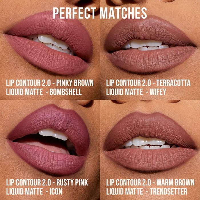 HUDA BEAUTY Lip Contour 2.0 Matte Lip Pencil (warm brown)