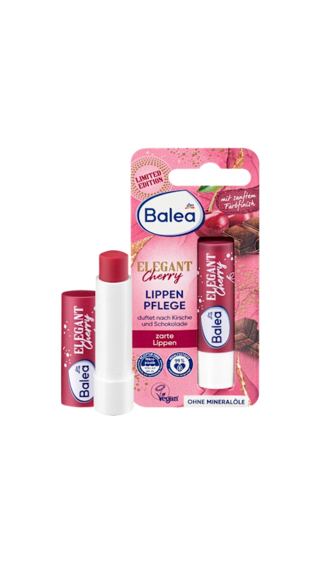 Balea Elegant Cherry lip balm, 4.8 g