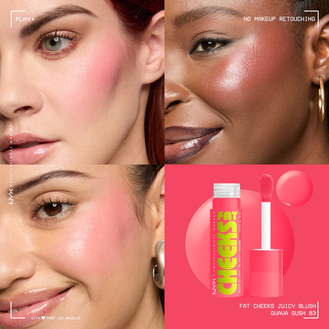 Nyx Fat Cheeks Juicy Liquid Blush (Guava gush)