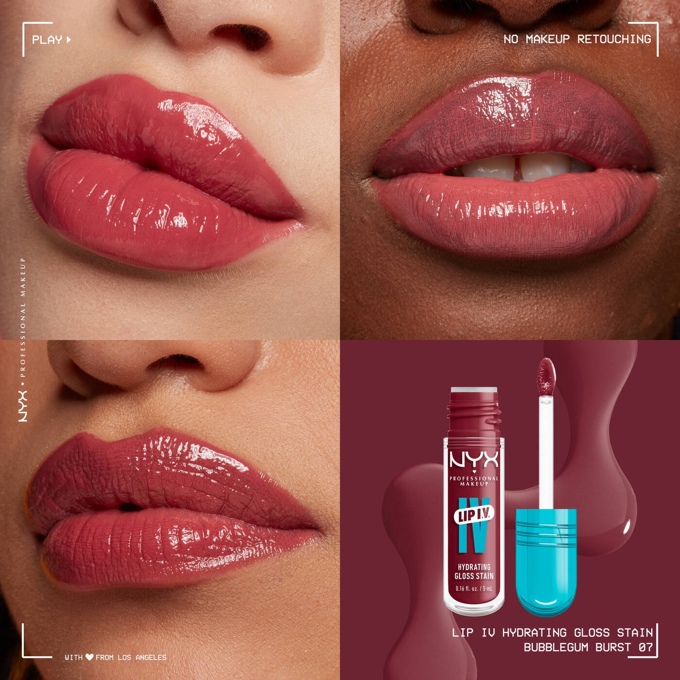 Nyx Lip Hydrating Lip Gloss Stain
(Bubblegum Burst)