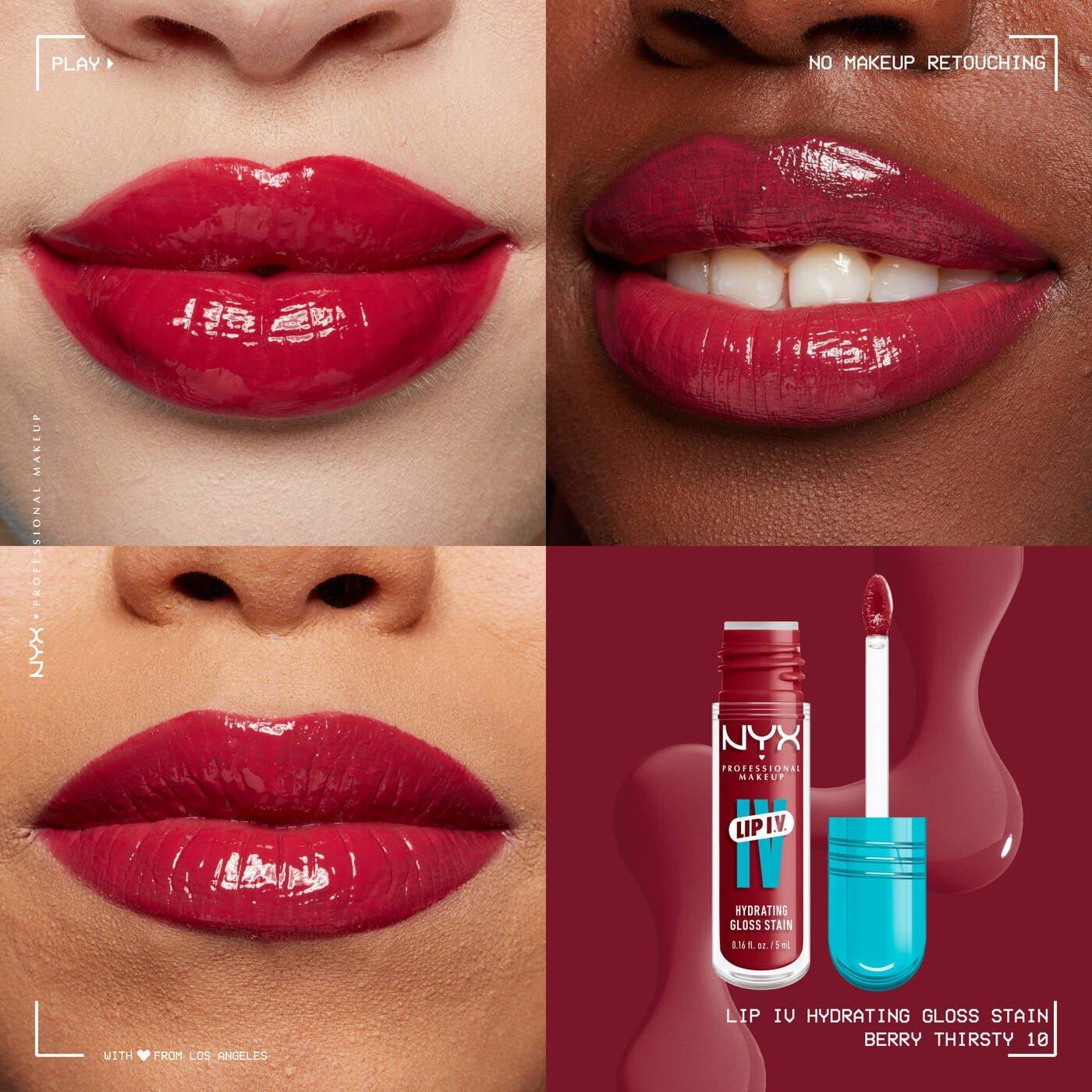 Nyx Lip Hydrating Lip Gloss Stain (Berry Thirsty)