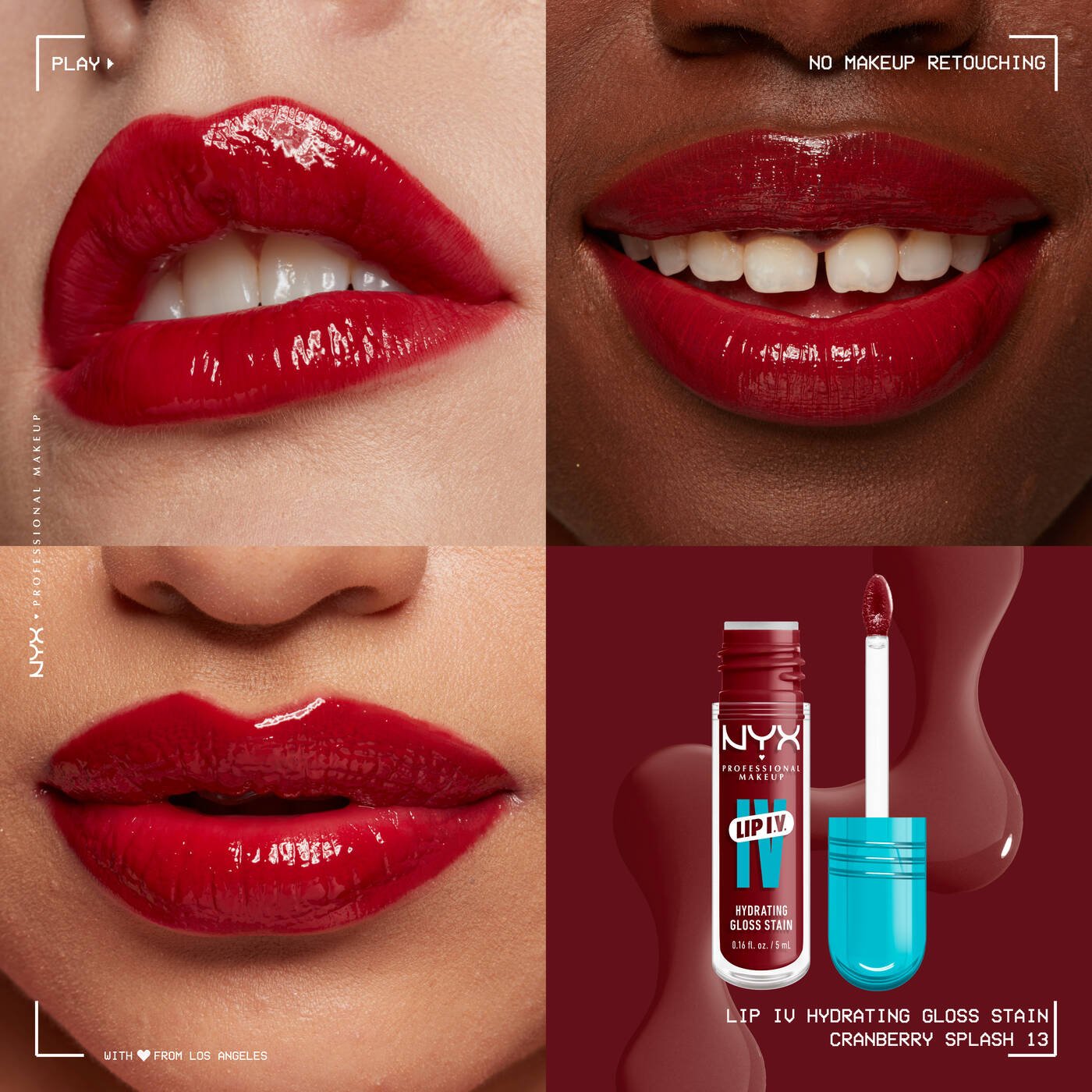 Nyx Lip Hydrating Lip Gloss Stain
(Cranberry Splash)