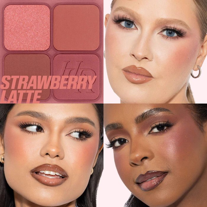 Blush Filter Blurring Blushlighters Palette (Strawberry Latte )