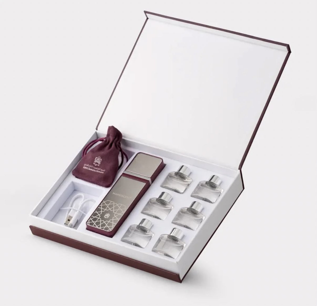 Nano Cent fragrance device, burgundy color