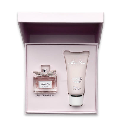 Miss Dior Travel Gift Set Eau De Parfum EDP 5ml &amp; Moisturizing Body Milk 20ml