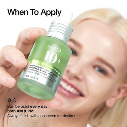 Anua Azelaic Acid 10 Hyaluron Redness Soothing Serum