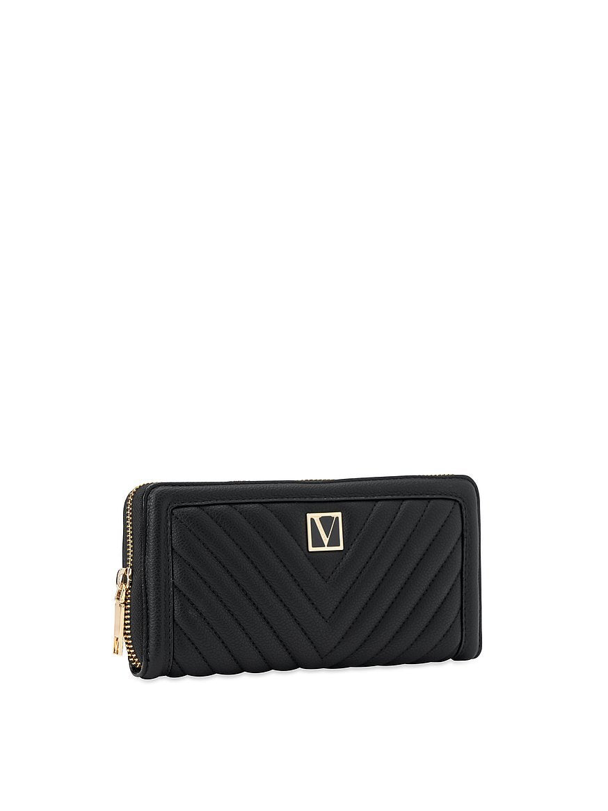 Victoria's Secret Large Wallet with Zip (Black)