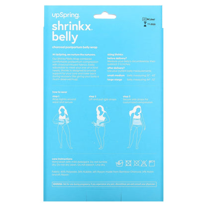 UpSpring Shrinkx Belly, Charcoal Postpartum Belly Wrap
