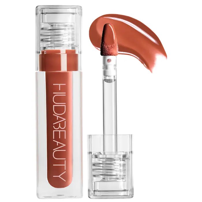 HUDA BEAUTY Faux Filler Shiny Non-Sticky Lip Gloss (Foxy)
