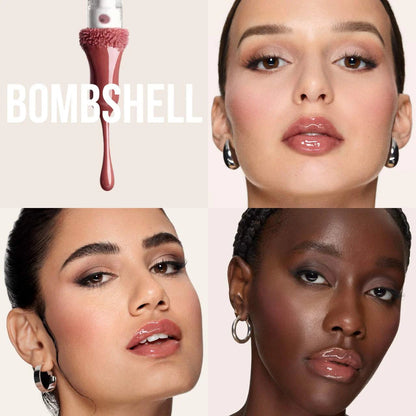 HUDA BEAUTY Faux Filler Shiny Non-Sticky Lip Gloss (Bombshell)