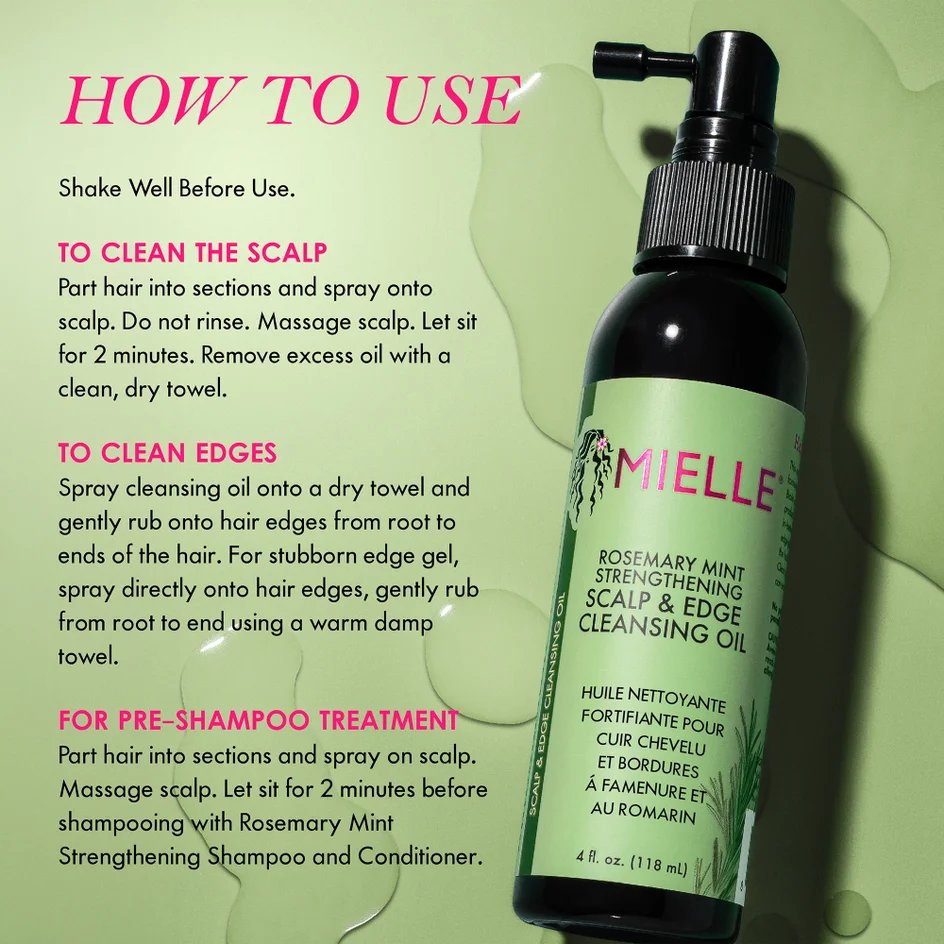 Mielle Rosemary Mint Scalp &amp; Edge Cleansing Oil