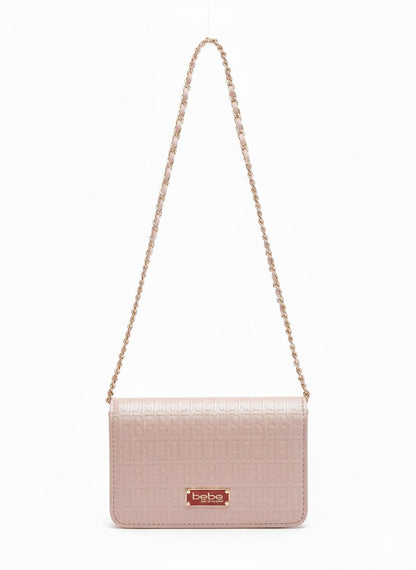 Bebe Blush Crossbody Bag with Gold Chain