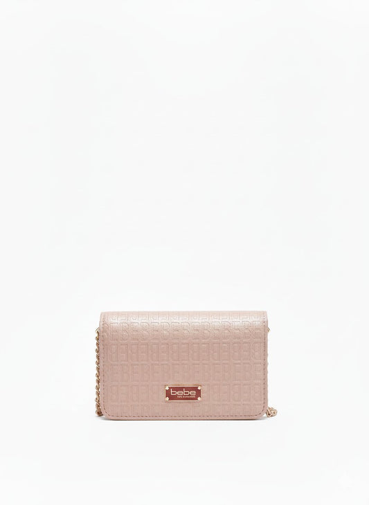 Bebe Blush Crossbody Bag with Gold Chain