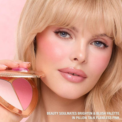 Charlotte Tilbury Pillow Talk Beauty Soulmates Airbrush Blush Powder Palette