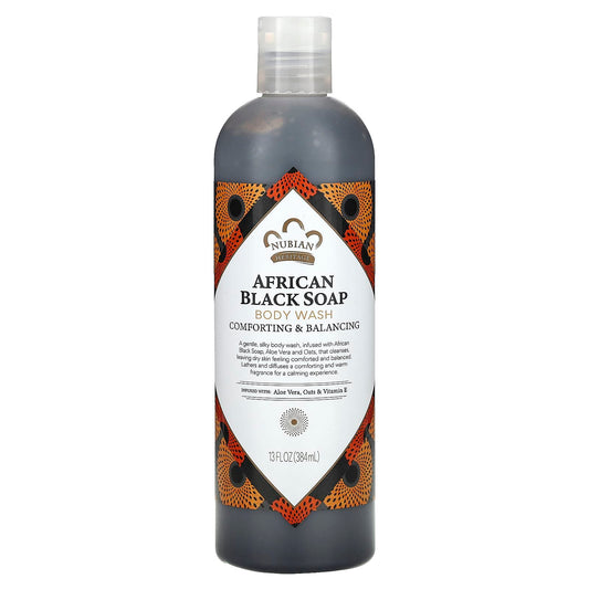 Nubian Heritage
African Black Soap, Body Wash
(384 ml)