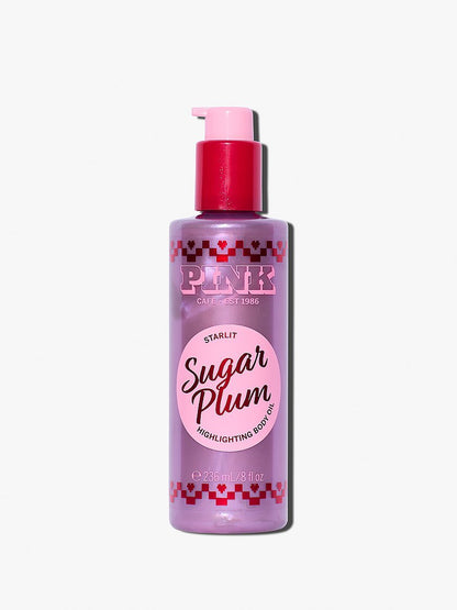 Pink Limited-Edition Sugar Plum Starlit Highlighting Body Oil