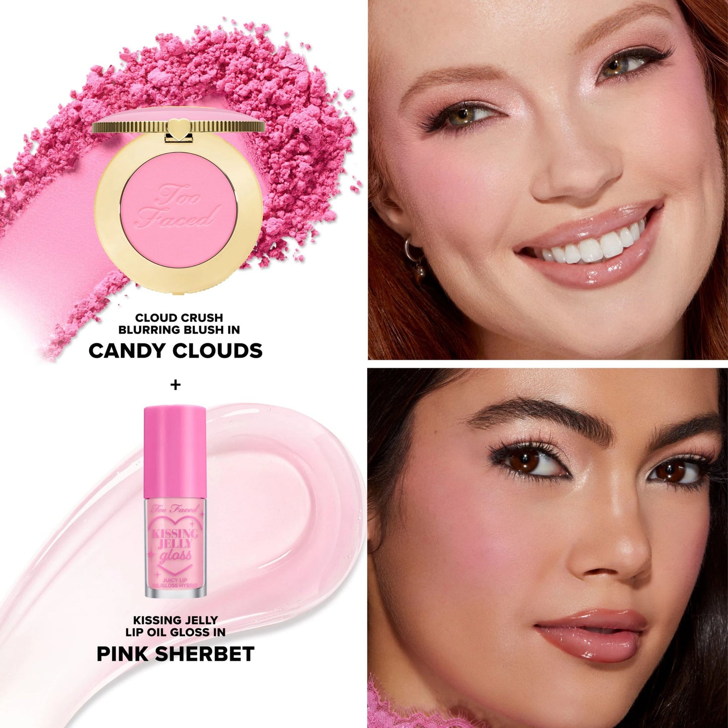 Too faced Dream A Little Dream Blush &amp; Lip Gloss Set