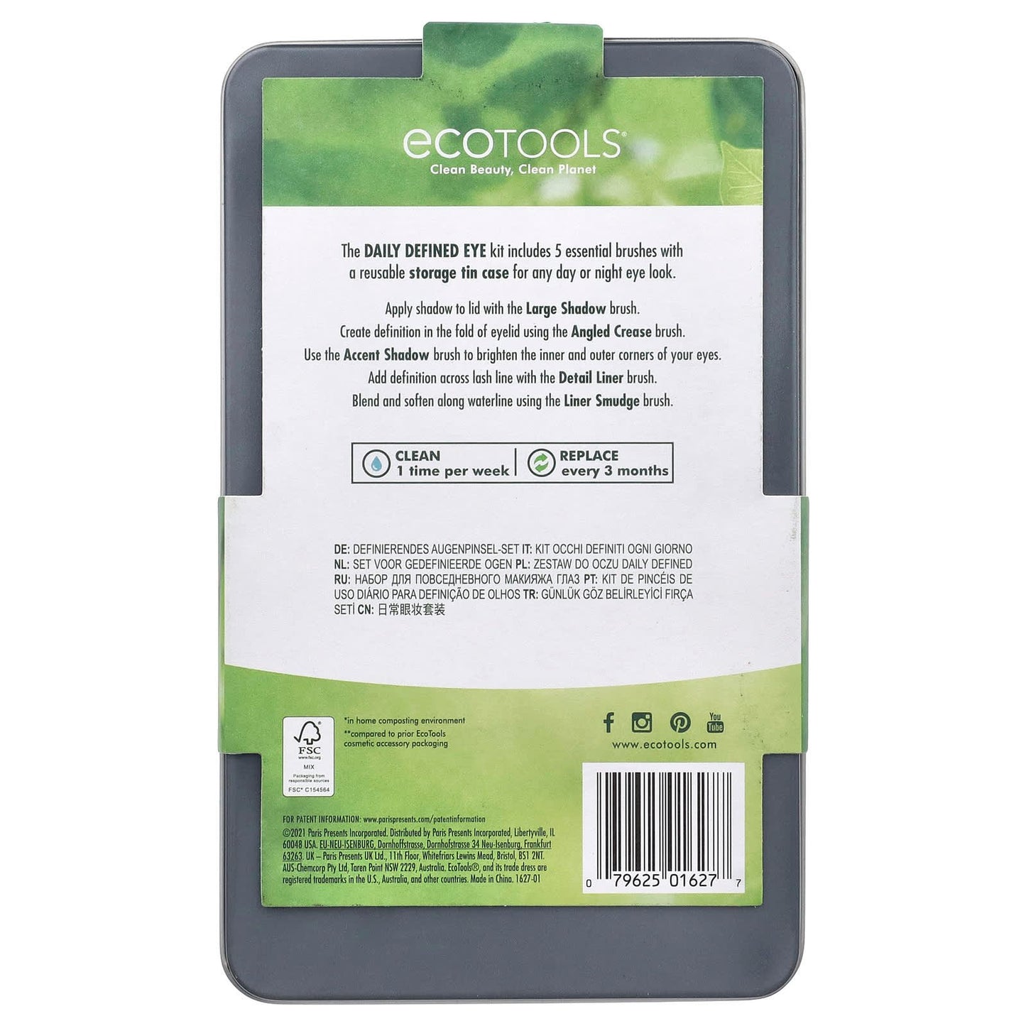 EcoTools Daily Defined Eye Kit, 5 Piece Set &amp; Storage Tin