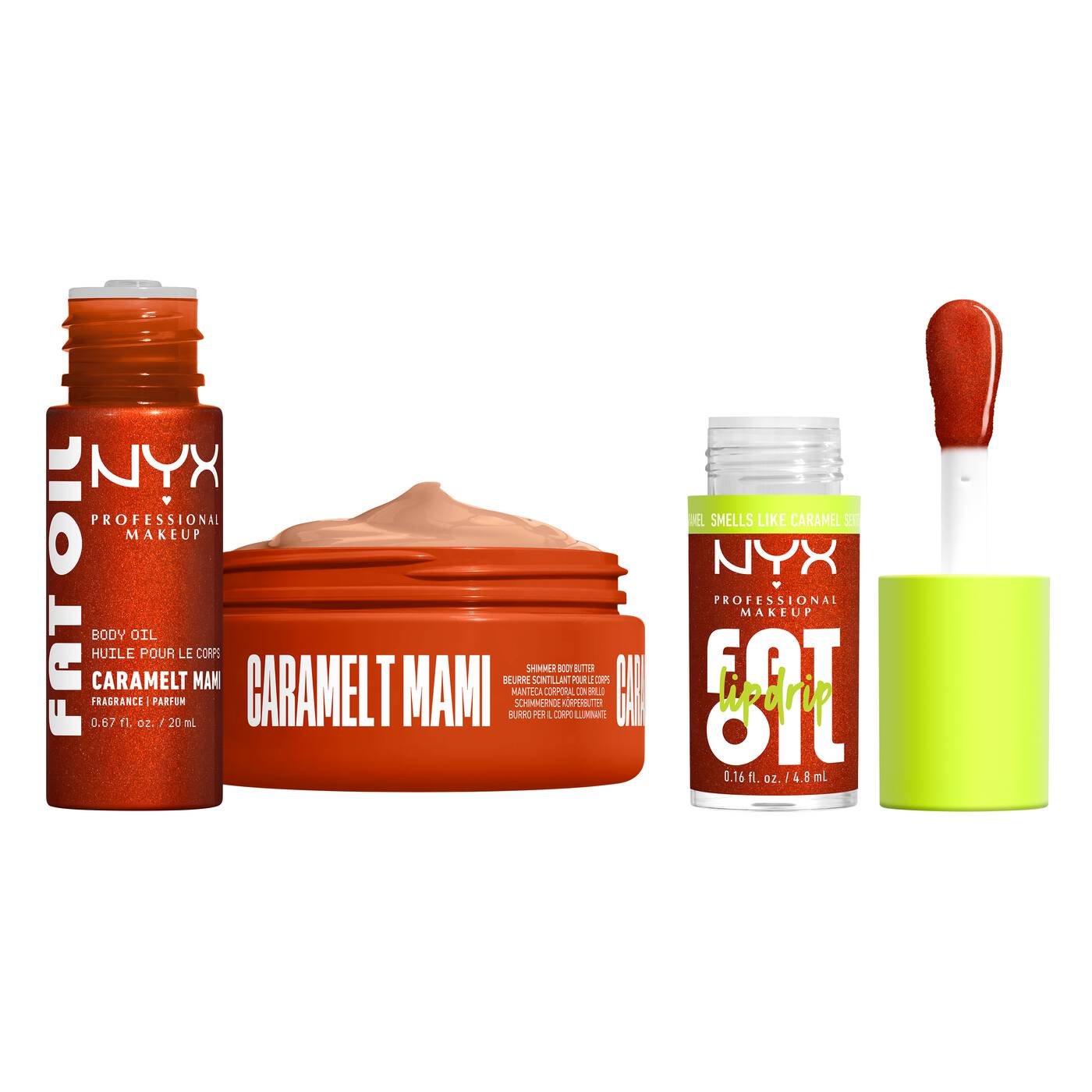 Nyx FAT OIL LIP &amp; BODY KIT CARAMELT MAMI