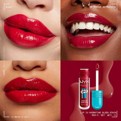 Nyx Lip Hydrating Lip Gloss Stain (Red-y.Set.Wet)