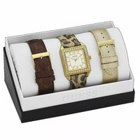 Guess White Dial Analogue Quartz Leather Strap Ladies Watch W0068L2