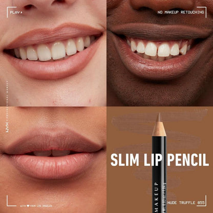 Nyx Slim Lip Pencil Creamy Long-Lasting Lip Liner ( Nude Truffle)