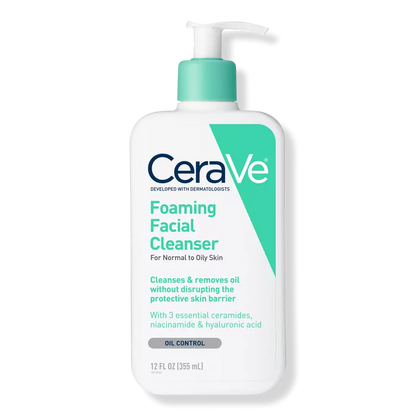 CeraVeFoaming Facial Cleanser for Balanced to Oily Skin 355 ml