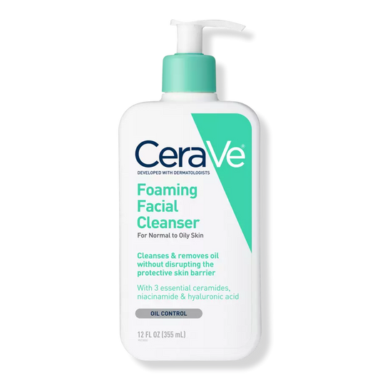 CeraVeFoaming Facial Cleanser for Balanced to Oily Skin 355 ml