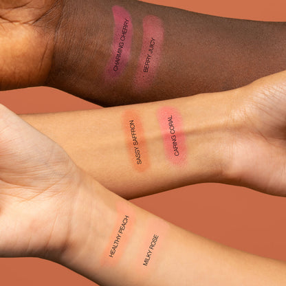 HUDA BEAUTY GloWish Cheeky Vegan Soft Glow Powder Blush (healthy peach)