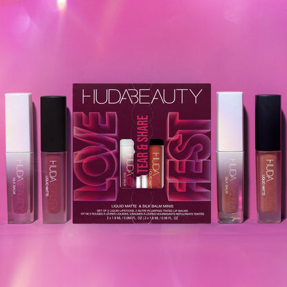 Huda beauty Lovefest Tear &amp; Share Lip Quad