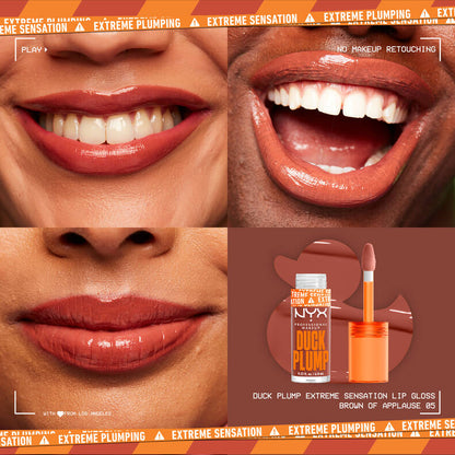 NYX DUCK PLUMP HIGH PIGMENT PLUMPING LIP GLOSS (Brown Of Applause )