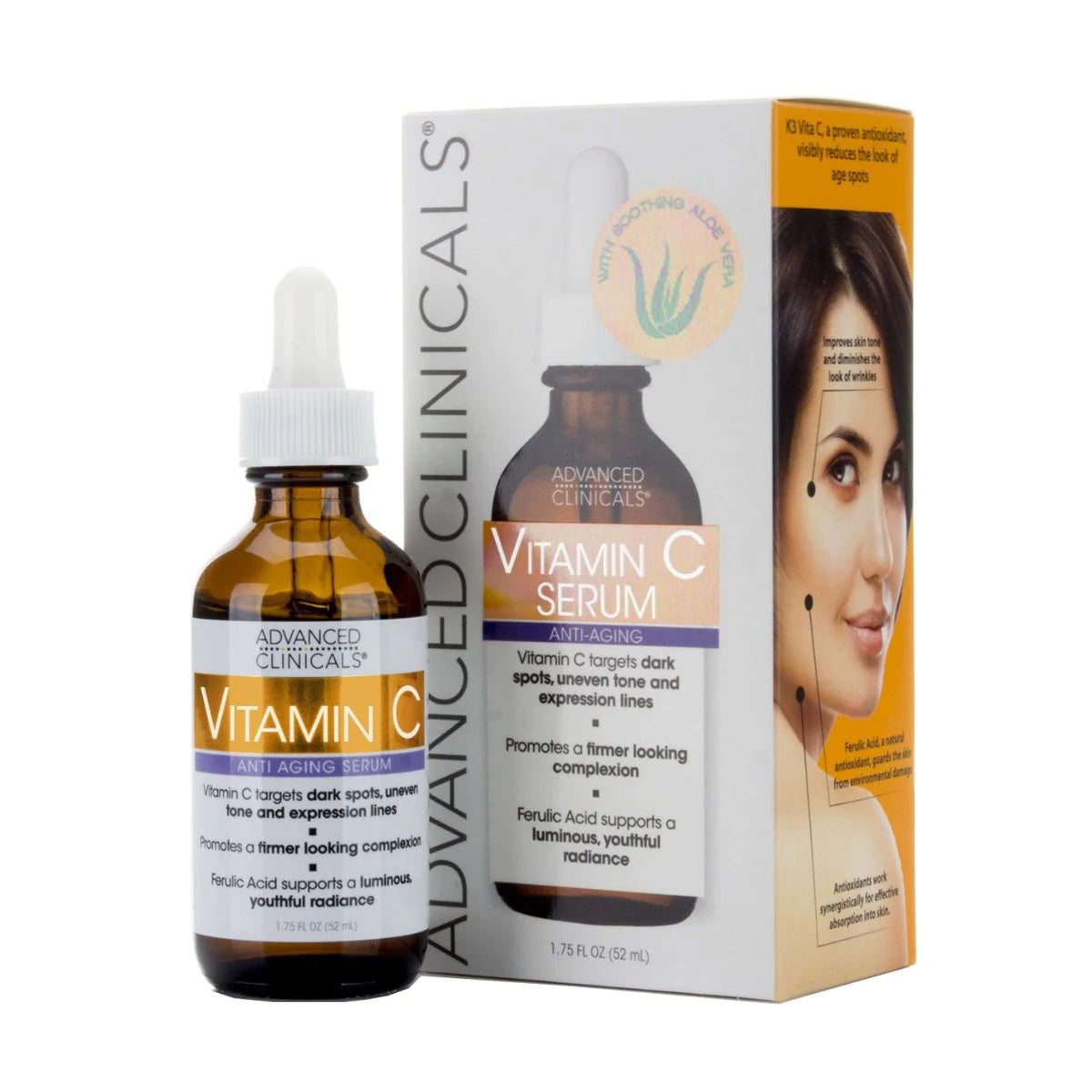 Advanced Clinicals Anti-Aging Vitamin C Face Serum - 52ml