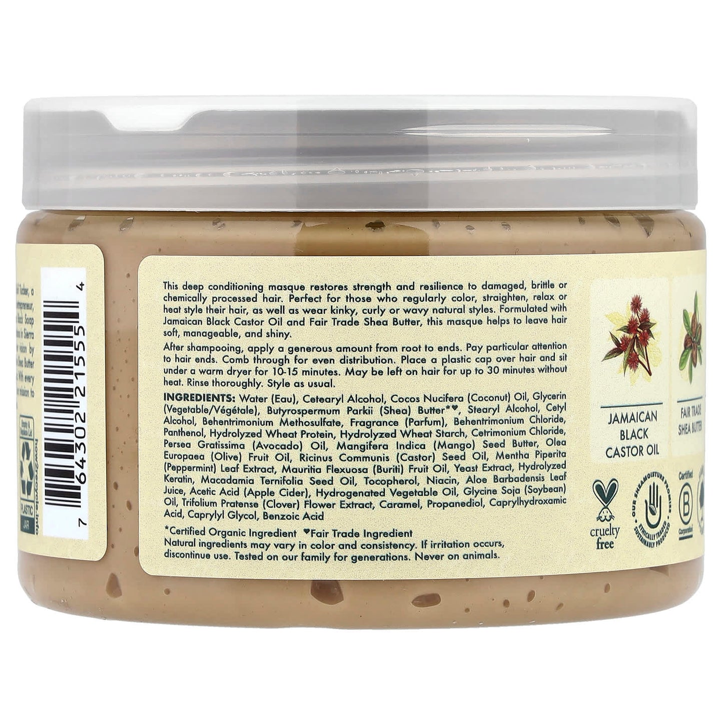 Shea moisture Jamaican Black Castor Oil, Strengthen & Restore Treatment Masque (326 g)