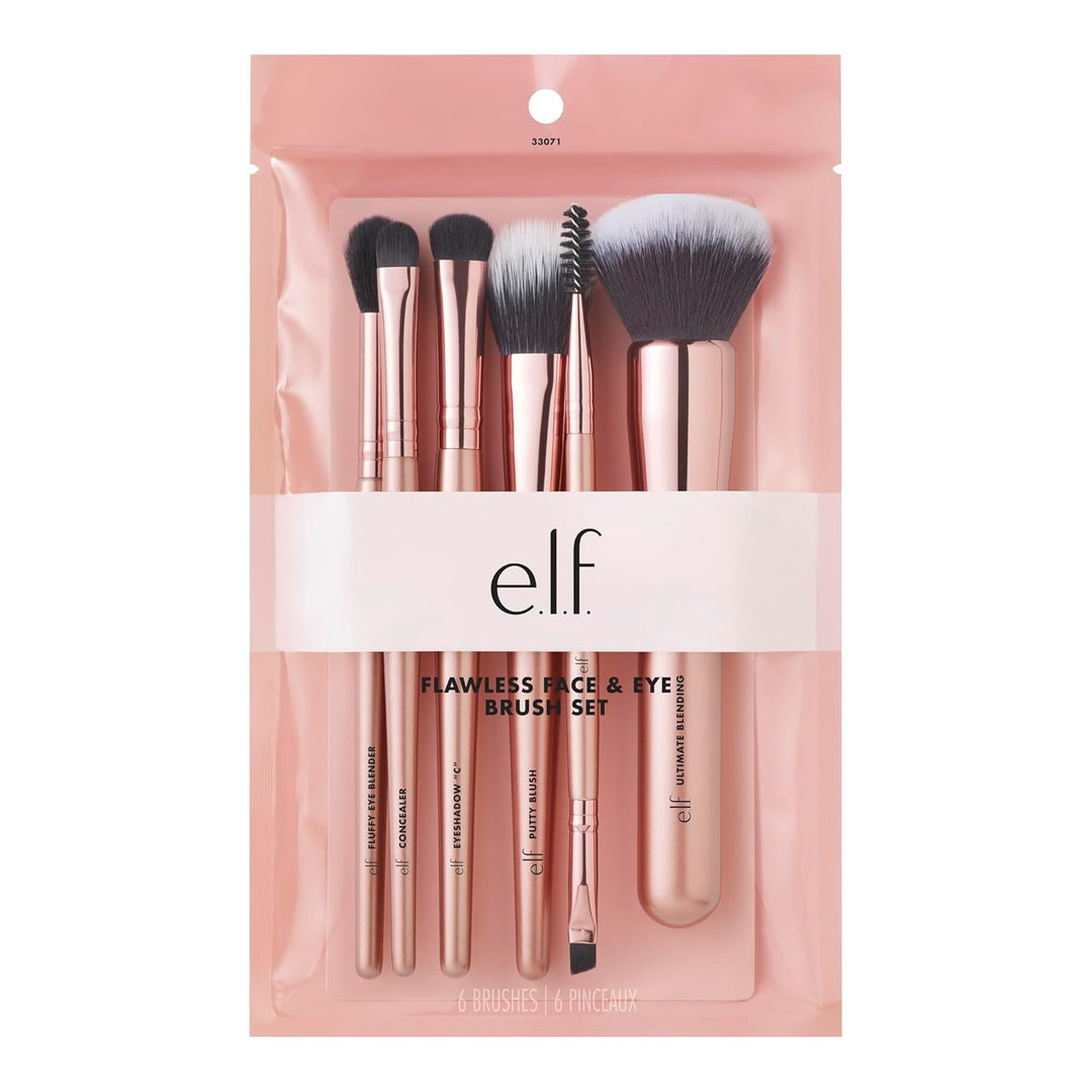 Elf Flawless Face Kit, 6-Piece Brush Collection.