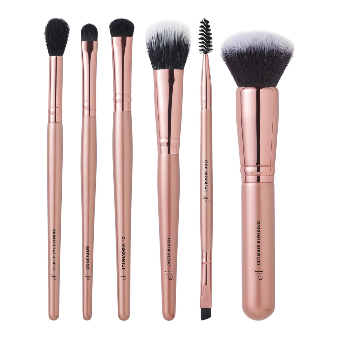 Elf Flawless Face Kit, 6-Piece Brush Collection.