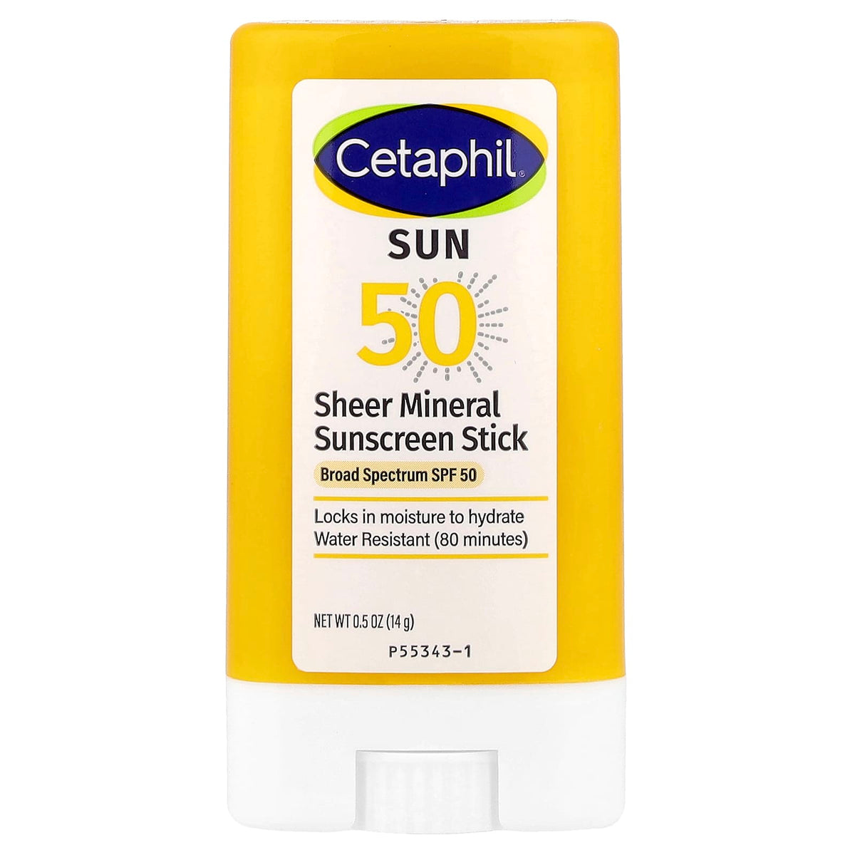 Cetaphil Sheer Mineral Sunscreen Stick, SPF 50, All Skin Types (14 g)
