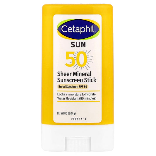 Cetaphil Sheer Mineral Sunscreen Stick, SPF 50, All Skin Types (14 g)