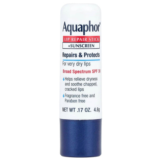 Aquaphor Lip Repair Stick + Sunscreen, SPF 30, Fragrance Free (4.8 g)
