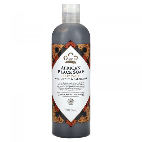 Nubian Heritage
African Black Soap, Body Wash
(384 ml)