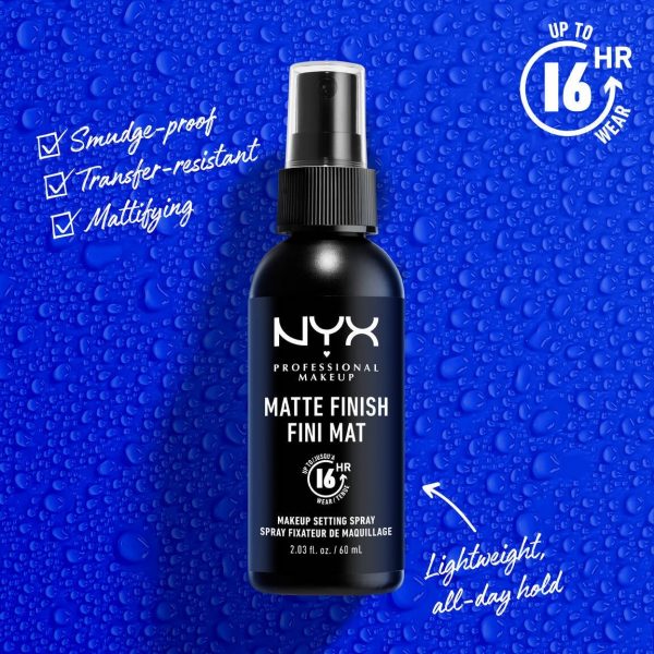 Makeup Setting Spray - Matte
Long-Lasting Matte Finish Setting Spray