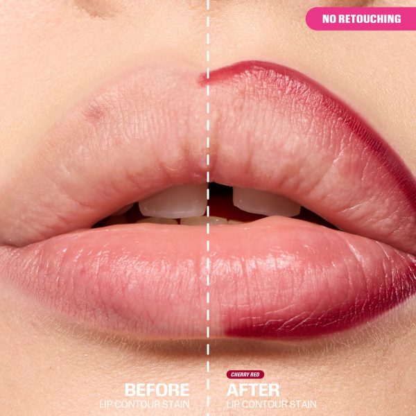 Huda Beauty Lip Contour Lip Stain For 12-Hour Wear (Cherry Red)