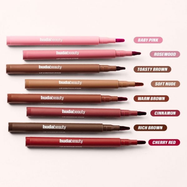 Huda Beauty Lip Contour Lip Stain For 12-Hour Wear (Warm Brown)