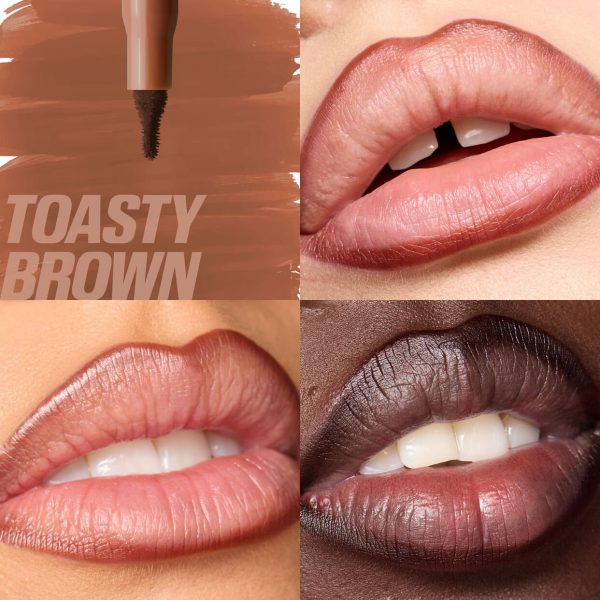 Huda Beauty Lip Contour Lip Stain For 12-Hour Wear (Toasty Brown)