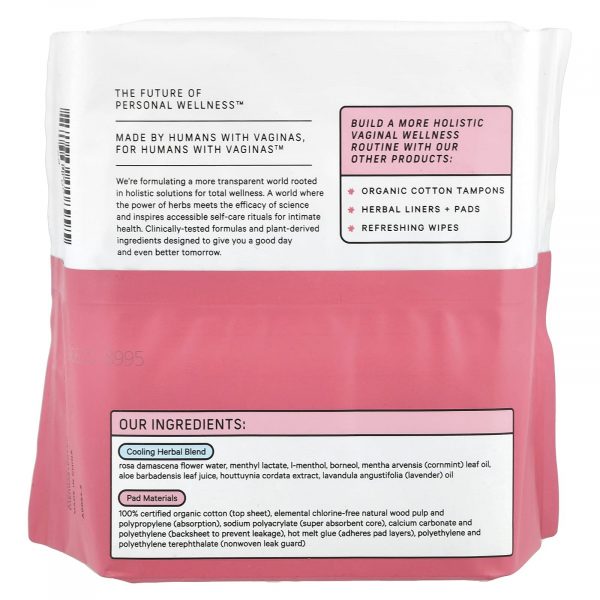 The Honey Pot Company
Organic Herbal-Infused Pads with Wings, Postpartum Overnight, 12 Count