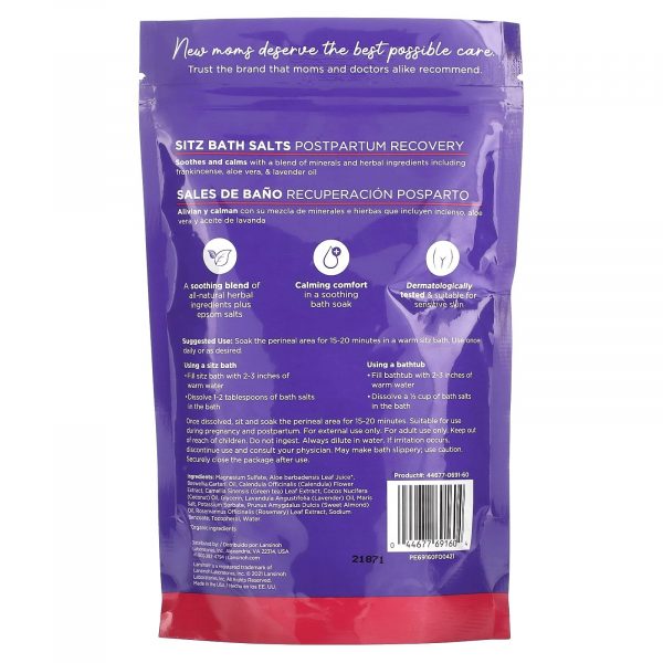 Lansinoh Sitz Bath Salts, Pospartum Recovery,  (283 g)