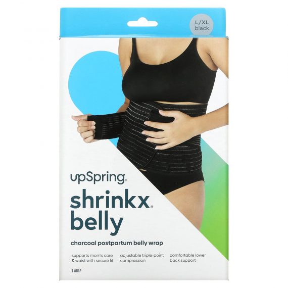 UpSpring Shrinkx Belly, Charcoal Postpartum Belly Wrap