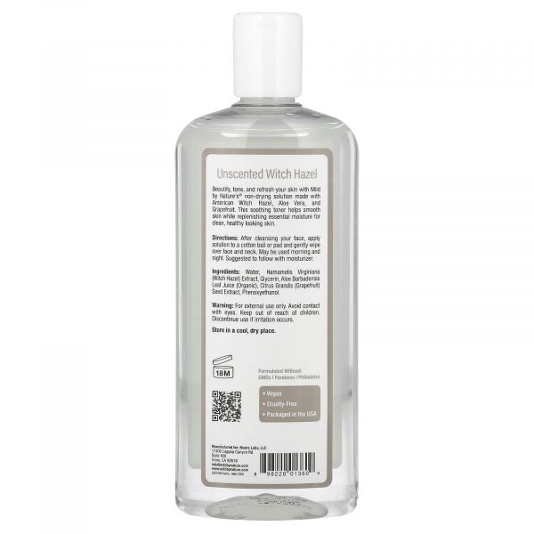 Mild By Nature Witch Hazel, Alcohol-Free, Unscented,  (355 ml)